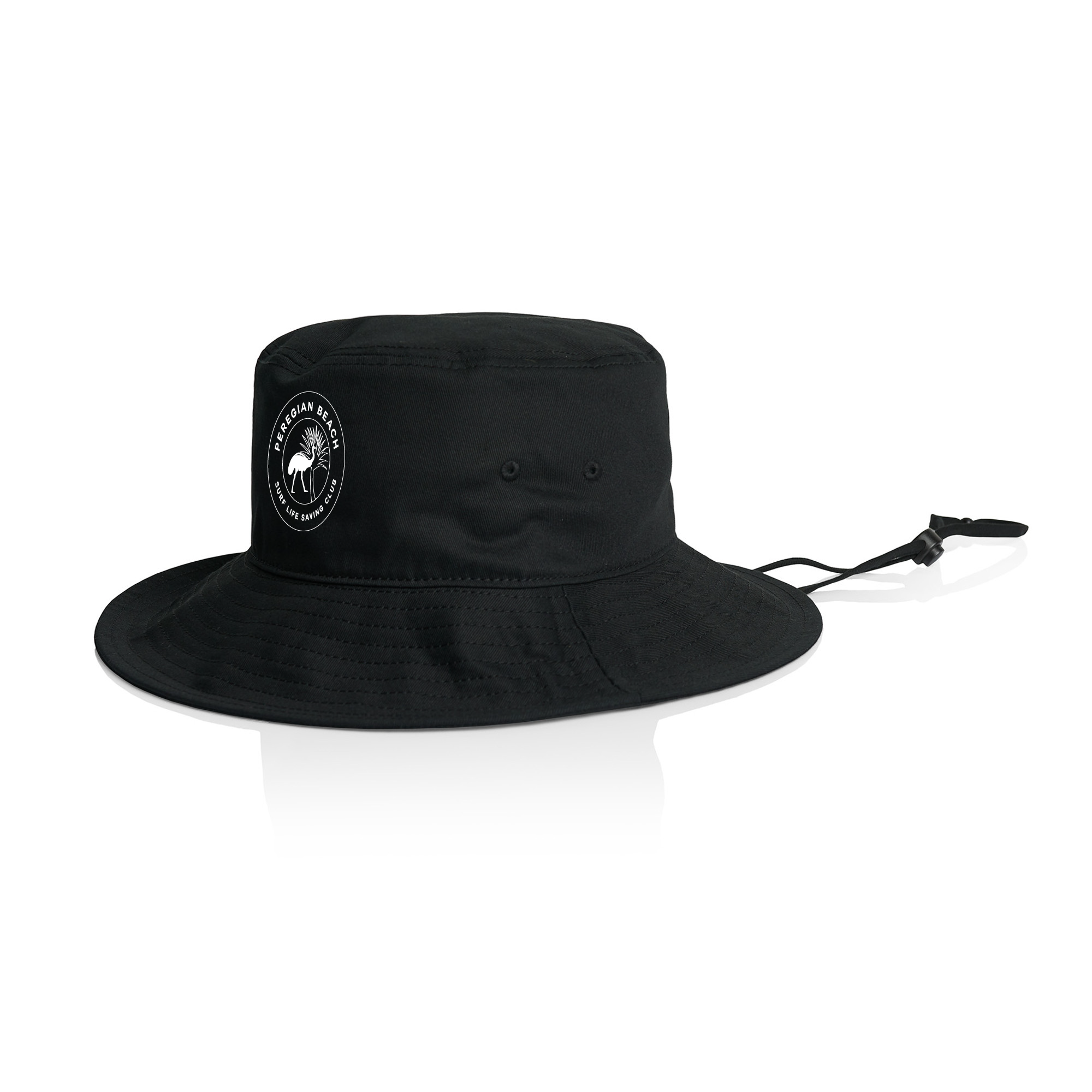 Wide Brim Bucket Hat - PBSLSC Logo - Black